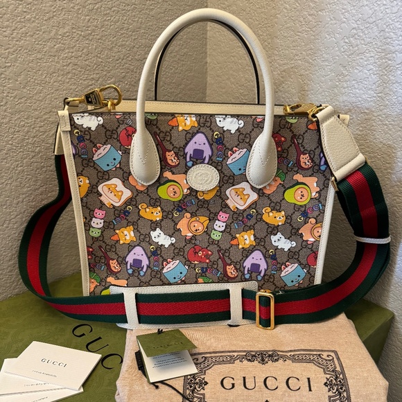 Gucci Handbags - Gucci x Pikarar/Angela Nguyen Animal Print small tote
